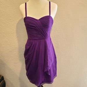 J. Crew Silk Chiffon Purple Cocktail Dress